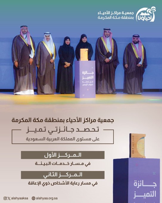 جائزتين في جائزة التميز لخدمة ضيوف الرحمن على مستو